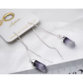 Серьги протяжки брендовые продевки с камнями lovisa