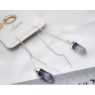Серьги протяжки брендовые продевки с камнями lovisa