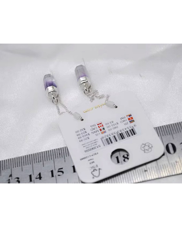 Серьги протяжки брендовые продевки с камнями lovisa