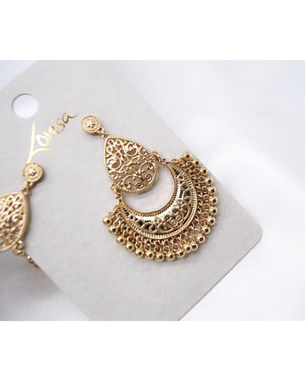Серьги брендовая бижутерия джумки lovisa с подвесками восточные