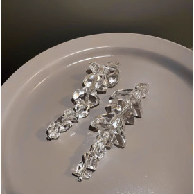 Ice earring серьги льдинки длинные