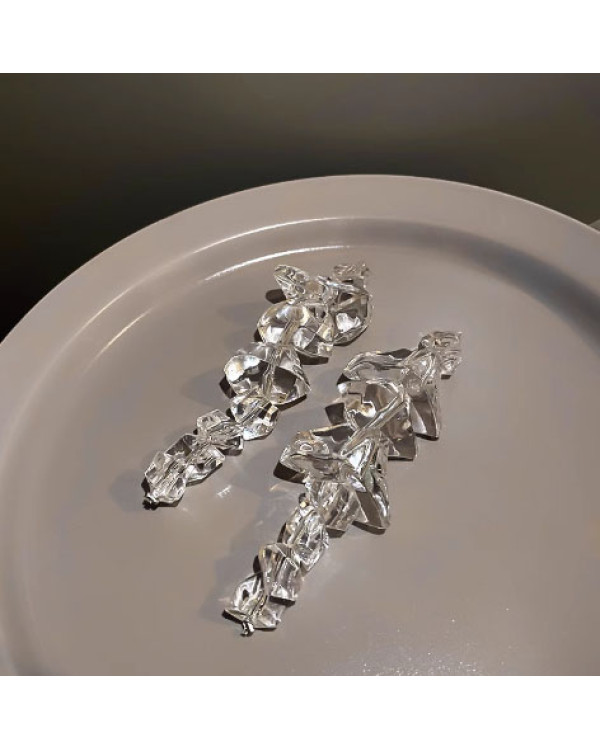 Ice earring серьги льдинки длинные
