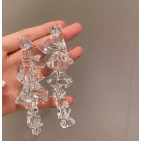 Ice earring серьги льдинки длинные-foto3