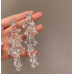 Ice earring серьги льдинки длинные