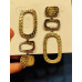 Серьги стильные геометрические длинные
