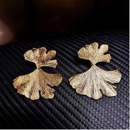 Сережки ginkgo biloba листя гінкго тренд-foto2