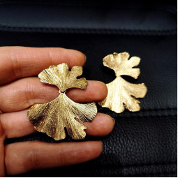 Сережки ginkgo biloba листя гінкго тренд-foto3