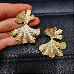Сережки ginkgo biloba листя гінкго тренд-foto4
