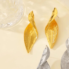 gold leaf сережки уцінка-foto3