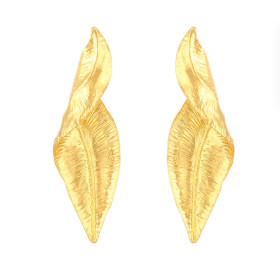 gold leaf сережки уцінка-foto2