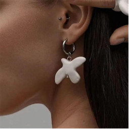 Серьги птицы горлицы белые птички уценка