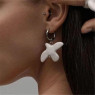 Серьги птицы горлицы белые птички уценка