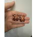 Серьги в стиле vintage терракот с жемчугом