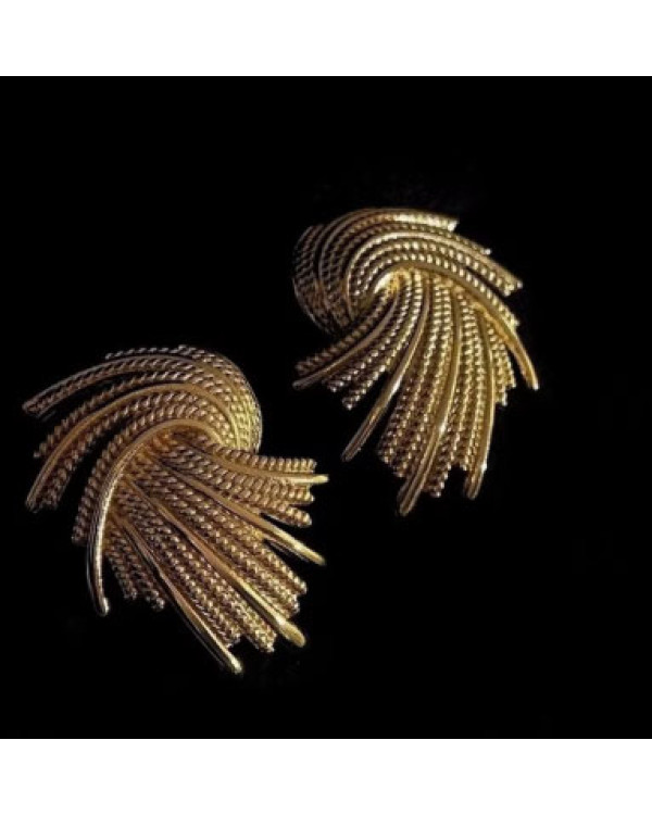 Серьги клипсы винтажные стильные бижутерия