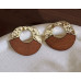 Сережки wood gold біжутерія стильна велика