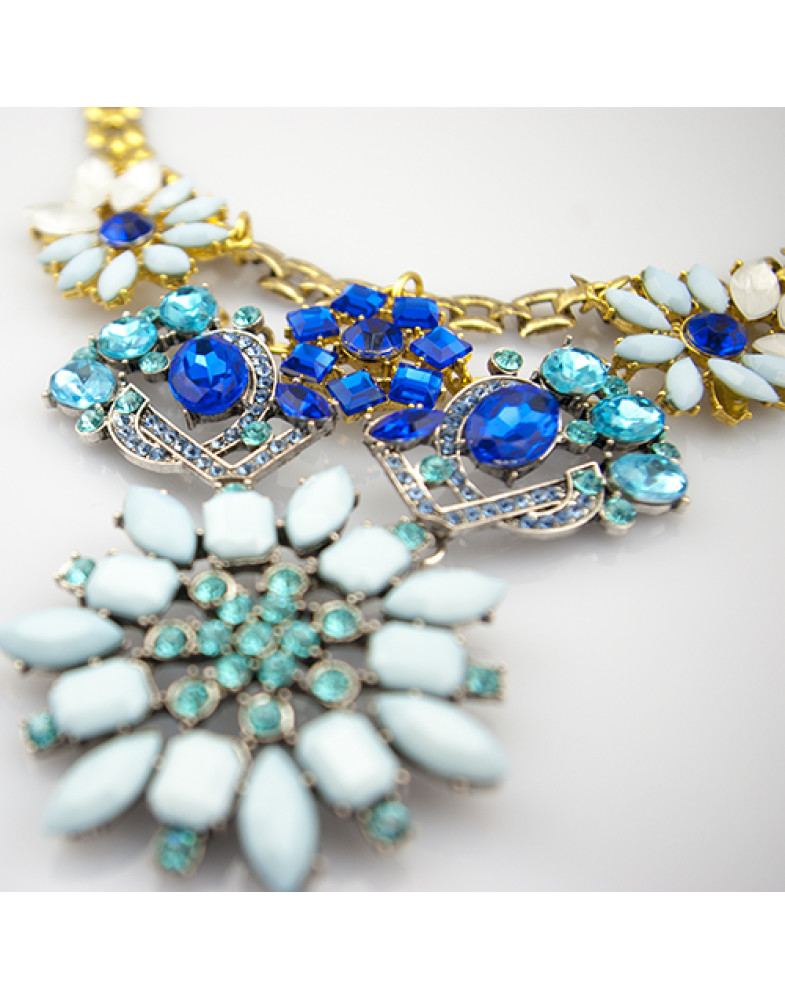 Колье с камнями " Blue"-foto9