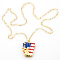 Отрывающийся кулон на цепочке "USA", уценка-foto3