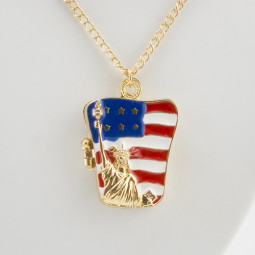 Отрывающийся кулон на цепочке "USA", уценка-foto4