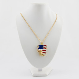 Отрывающийся кулон на цепочке "USA", уценка-foto5