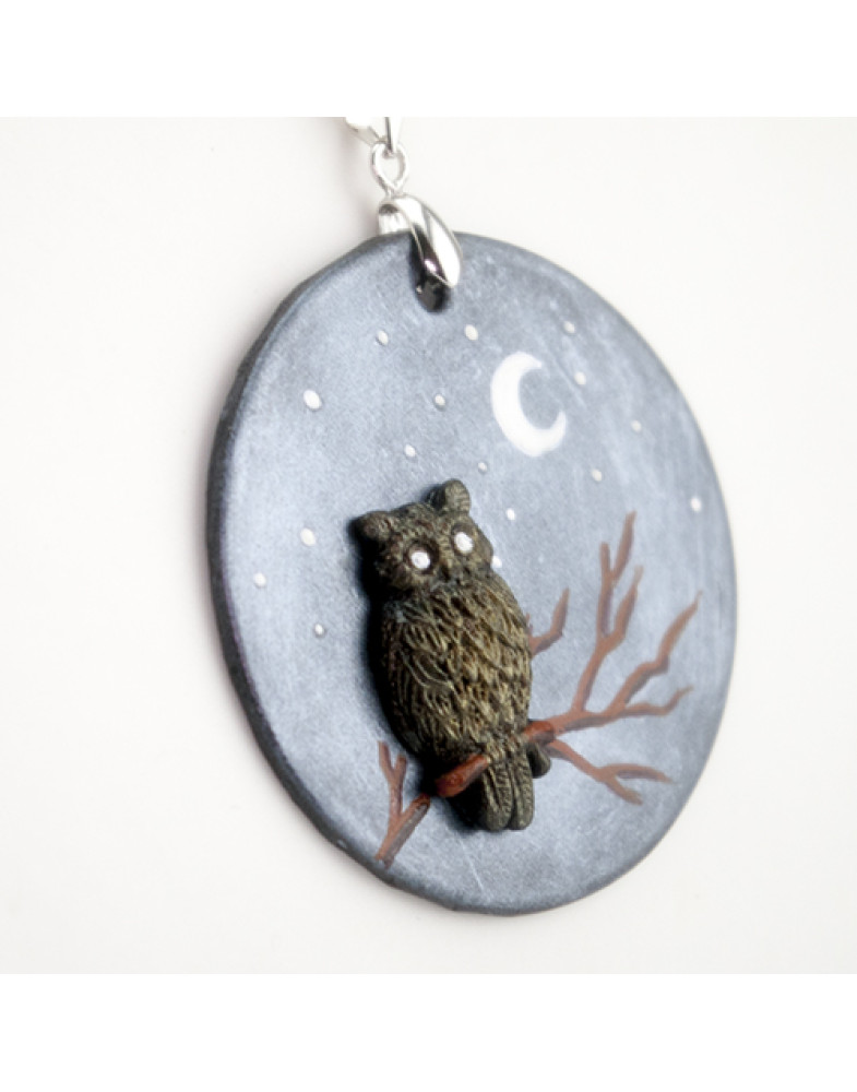 Кулон на цепочке "Сова вночи"-foto2