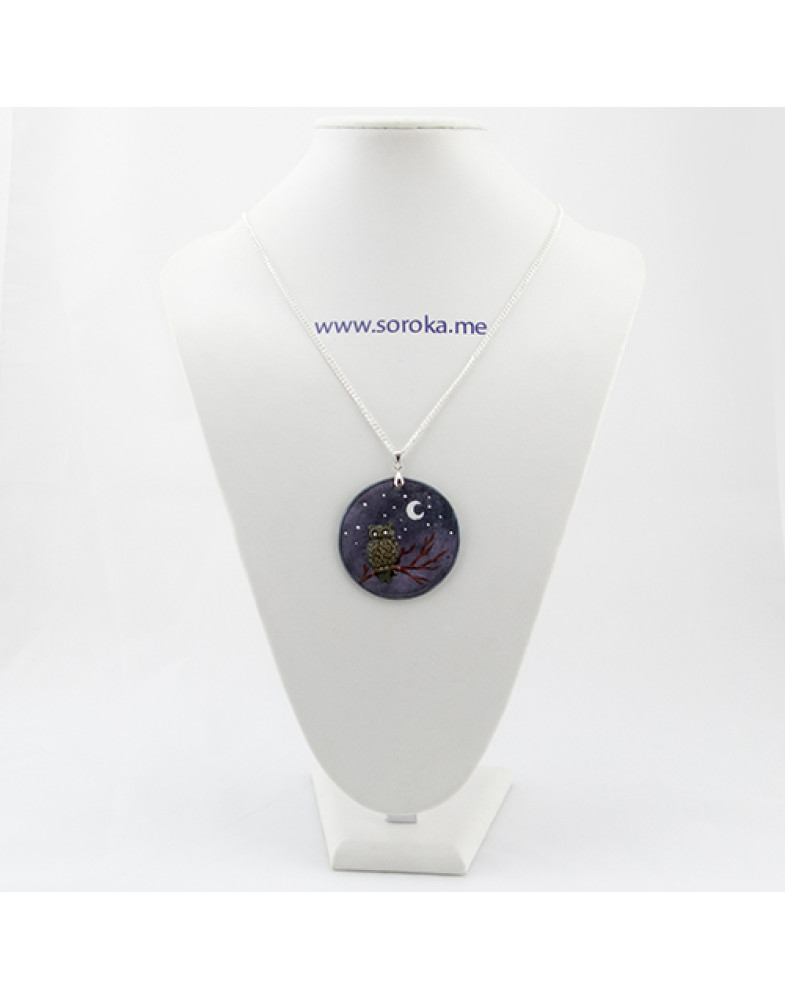 Кулон на цепочке "Сова вночи"-foto5