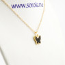 Кулон на цепочке "Buterfly black"