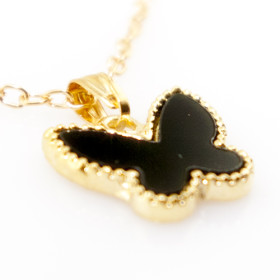 Кулон на цепочке "Buterfly black"-foto4