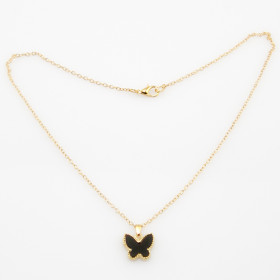 Кулон на цепочке "Buterfly black"-foto2
