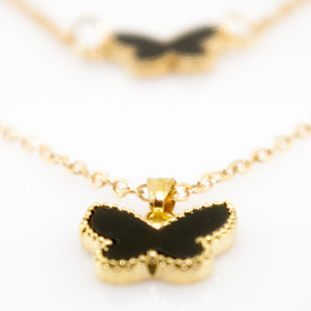 Кулон на цепочке "Buterfly black"-foto3
