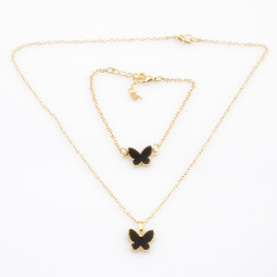 Кулон на цепочке "Buterfly black"-foto8