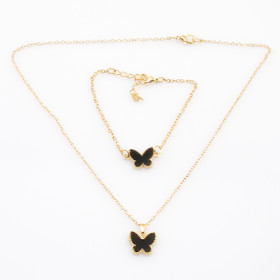 Кулон на цепочке "Buterfly black"-foto8