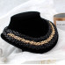 Колье цепь gold black трендовая бижутерия