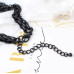Колье цепь gold black трендовая бижутерия