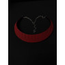 Колье пектораль им кожи dark red