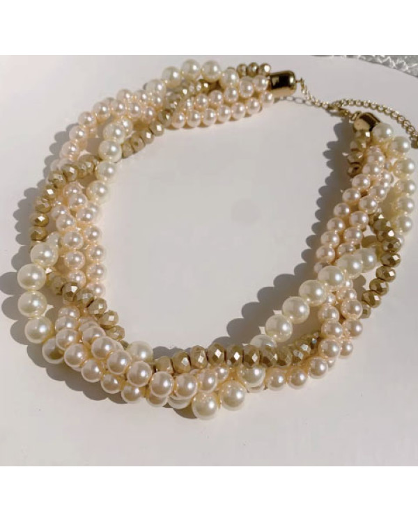 Колье скрутка Gold and rose 
