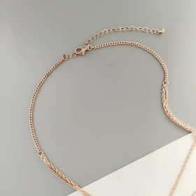 Оригінальне кольє ланцюг багатошарове з пензлем китицею-foto2