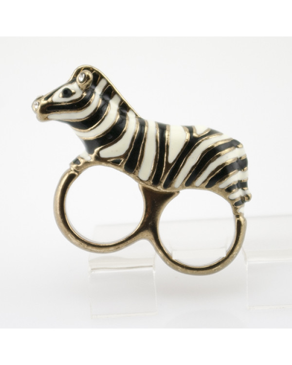 Кольца на 2 пальца Zebra