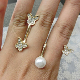 Кольцо бижутерия "Pearl Butterfly"