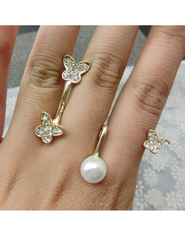 Кольцо бижутерия "Pearl Butterfly"-foto4
