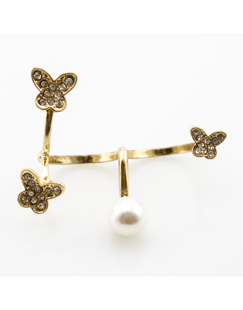 Кольцо бижутерия "Pearl Butterfly"-foto3