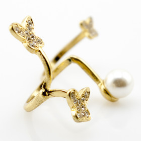 Кольцо бижутерия "Pearl Butterfly"-foto7