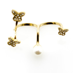 Кольцо бижутерия "Pearl Butterfly"-foto2