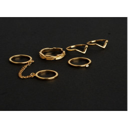 Набор колец на фаланги GV gold, 5+шт-foto5