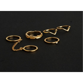 Набор колец на фаланги GV gold, 5+шт-foto5