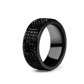 Кільце чорне доріжка Black Ice