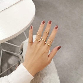 Набір кілець 7 шт Gold fashion