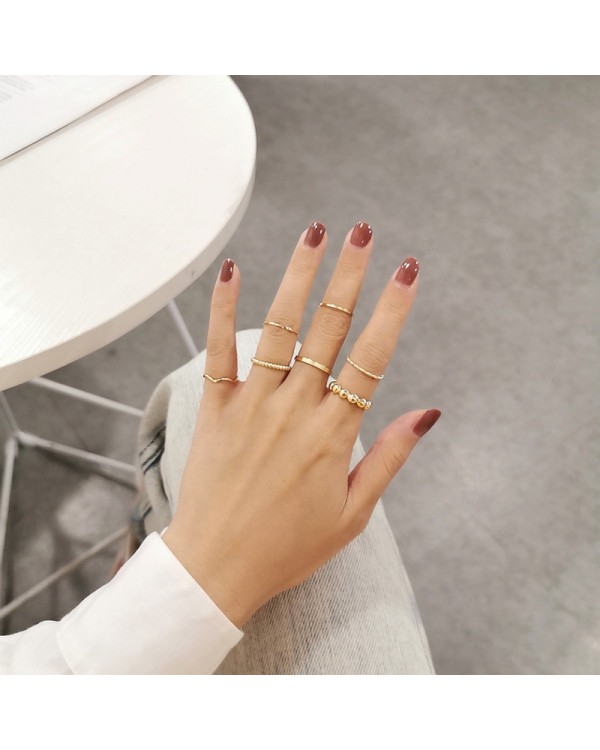 Набір кілець 7 шт Gold fashion