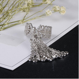 Кільце з пензликом сріблясте-foto5
