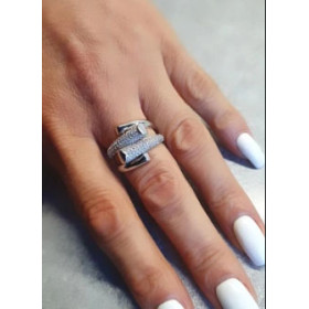 Кольцо дорожки с цирконами-foto4