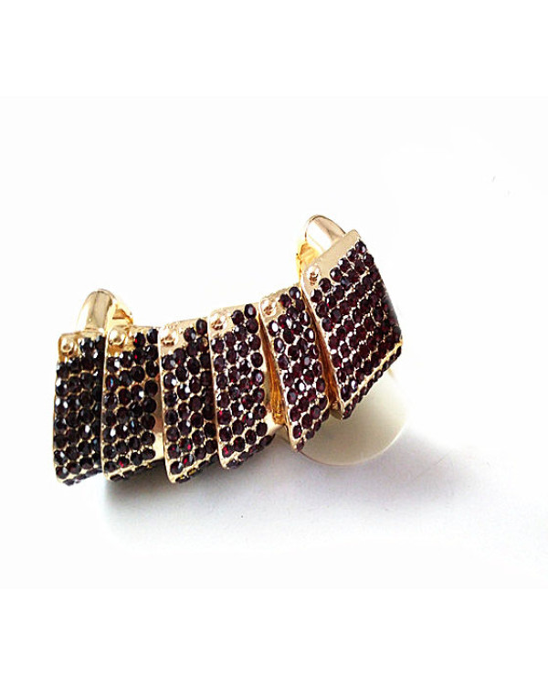 Купити довге кільце на весь палець модне з червоними каменями біжутерія лонгрінг